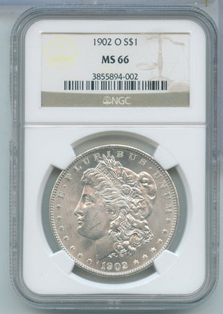 1902-O Silver Morgan Dollar $1 NGC MS66 New Orleans Mint - KR688