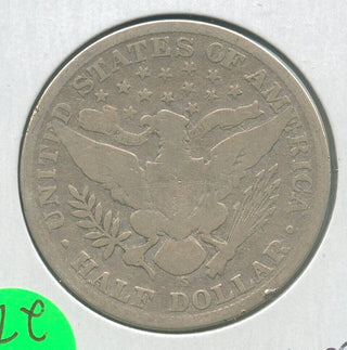 1902-S Silver Barber Half Dollar 50c San Francisco Mint  - KR271