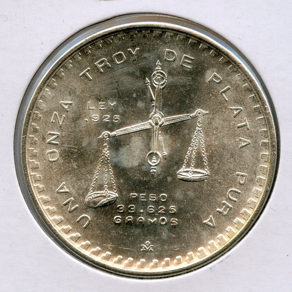 1979 Mexico Balance Onza 1 Oz Silver Coin Plata UNC - JP311