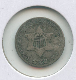 1852 P Trime Three Cent Silver 3C Philadelphia Mint - ER156
