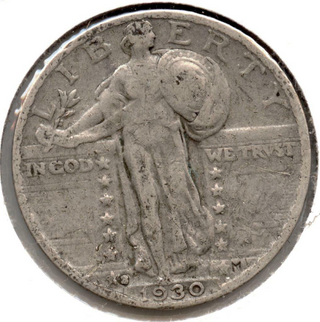 1930-S Standing Liberty Silver Quarter - San Francisco Mint - MB814