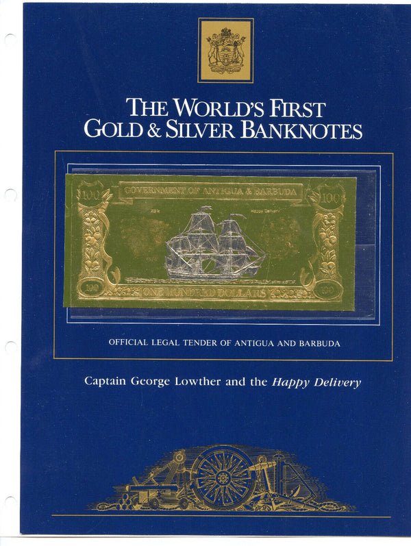 Captain George Lowther Happy Delivery $100 Antigua & Barbuda 1988 Excelsior A232