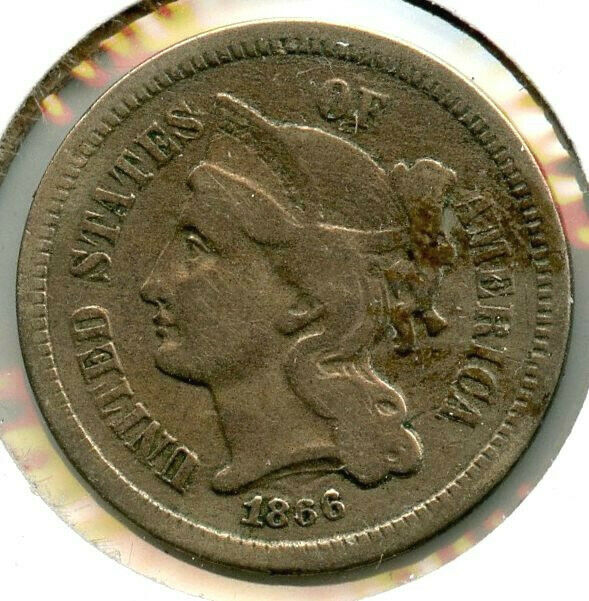 1866 3-Cent Nickel - Three Cents - BX774