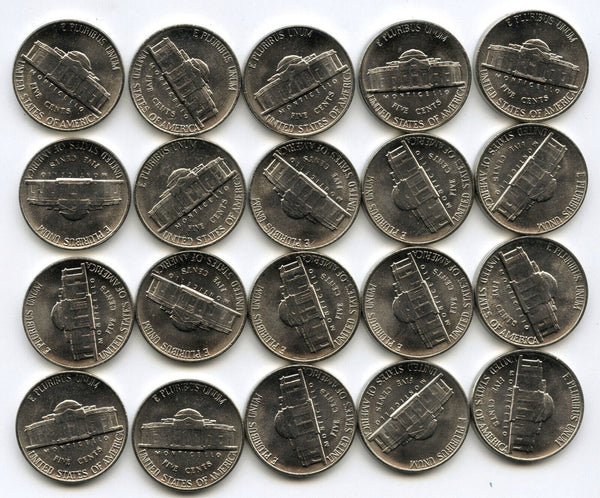 1989 Jefferson Nickels 40-Coin Roll - Philadelphia Mint - Uncirculated - B414