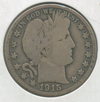 1915-S Silver Barber Half Dollar 50c San Francisco Mint  - KR323