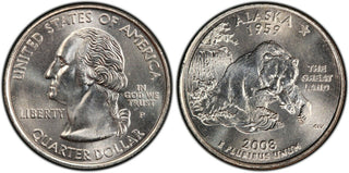 2008-P Alaska Statehood Quarter 25C Uncirculated Coin Philadelphia mint 097