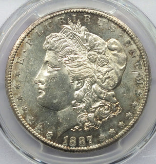 1887-S Morgan Silver Dollar PCGS MS62 Certified - San Francisco Mint - B73