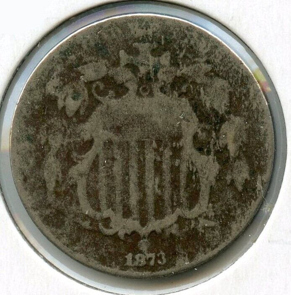 1873 Shield Nickel - Open 3 - Five Cents - BT319