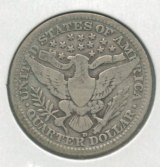 1916-D Silver Barber Quarter 25c Denver Mint - KR184