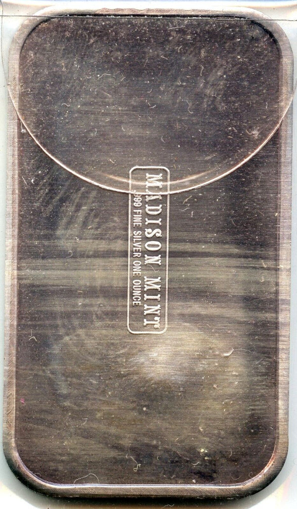 1973 Christmas Joy to World 999 Silver 1 oz ingot Medal Bar - Madison Mint DM68