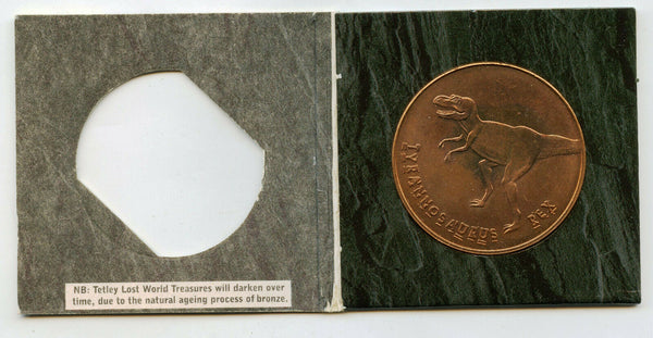 Jurassic Park Lost World #1 Coin Medal Tyrannosaurus Rex 1997 Tetley - BP677