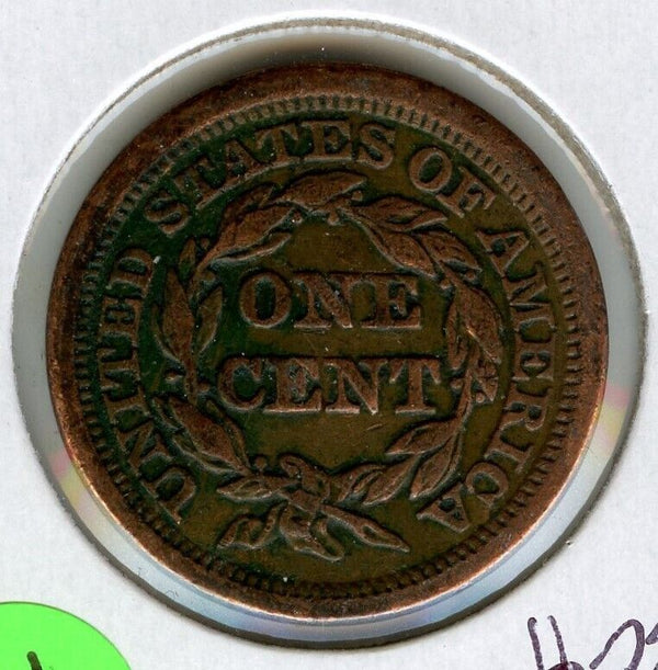 1849 P Braided Hair Large Cent 1C Philadelphia Mint -ER19