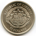 2000 Millennium Commemorative $10 Coin Liberia & COA Certificate - BX393