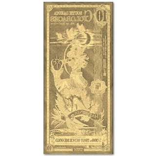 2024 South Dakota 10 Goldback 999 Fine Gold 1/100th oz 24KT Foil Note Currency
