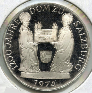 1974 Austria Proof Coin Salzburg Cathedral 50 Schillings 1200th Anniversary G445