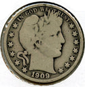 1909 Barber Silver Half Dollar - Philadelphia Mint - BQ903