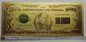 1928 Federal Reserve $10000 Note FRN Novelty 24K Gold Foil Plated Bill - LG960