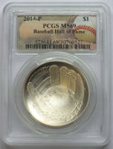 2014-P Baseball Hall of Fame Silver Dollar PCGS MS69 Certified Philadelphia B537