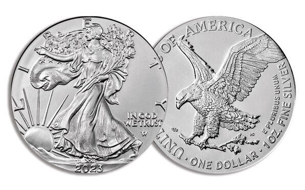 2023 American Silver Eagle 1 oz 999 BU Uncirculated Bullion US Mint - Pre-Sale