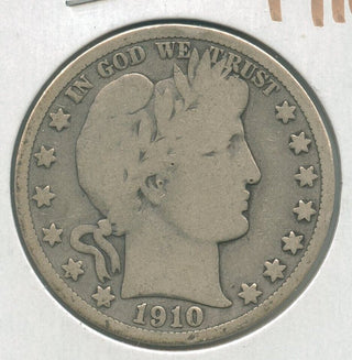 1910-P Silver Barber Half Dollar 50c Philadelphia Mint  - KR312