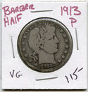 1913 Barber Silver Half Dollar - Philadelphia Mint - A672