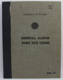 Vintage Used Library of Coins General Album Dime Size coins Vol. 12 4 Page LH443