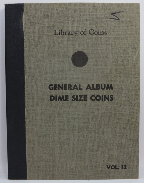 Vintage Used Library of Coins General Album Dime Size coins Vol. 12 4 Page LH443