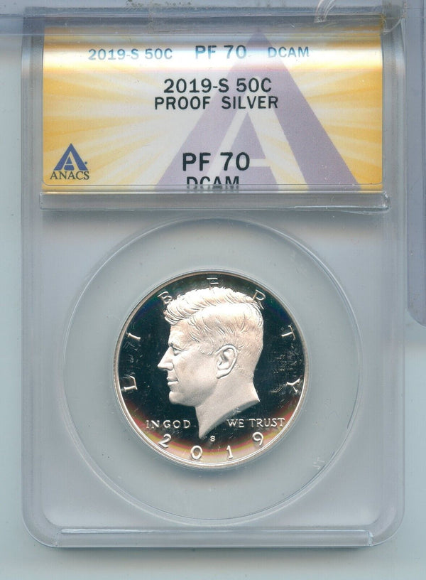 2019-S Silver Kennedy Half Dollar ANACS PF 70 DCAM San Francisco Mint - ER749