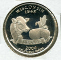 2004-S Wisconsin State Washington Quarter Silver Proof Coin 25c - JN125