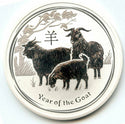 2015 Australia Lunar Year of Goat 999 Silver 1 oz Coin $1 Commemorative - BX417
