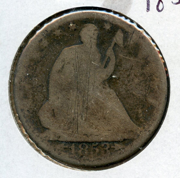 1853 Seated Liberty Silver Half Dollar 50c US Coin - JP147