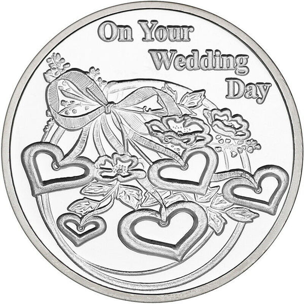 2022 On Your Wedding Day 999 Silver 1 oz Medal Round Marriage Gift - BT709