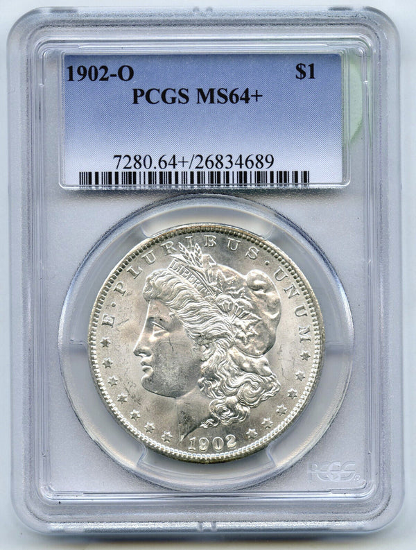 1902-O Morgan Silver Dollar PCGS MS64+ Certified $1 New Orleans Mint - A963