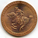 1960 National Pony Express Founders Centennial Bronze Art Medal Round - CC840
