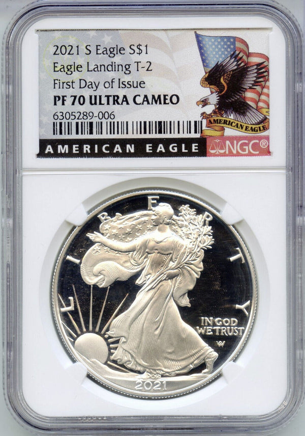 2021 S American Silver Eagle NGC PF70 Certified - Landing Type T-2 Coin - DM748