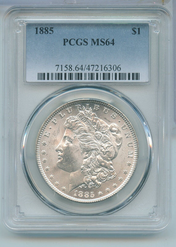 1885-P Silver Morgan Dollar $1 PCGS MS64 Philadelphia Mint - KR642