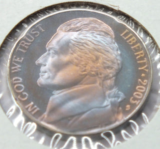 2003-S Jefferson Proof Nickel * Toning * Toned * San Francisco Mint - E581