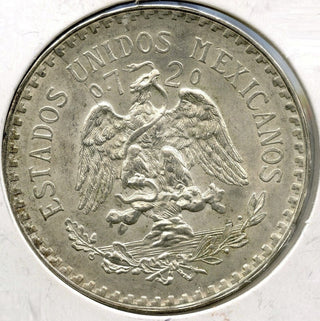 1933 Mexico Un Peso Silver Coin Uncirculated Moneda Plata Mexican Libertad E98