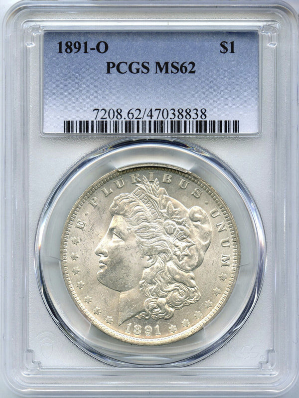 1891-O Morgan Silver Dollar PCGS MS62 Certified - New Orleans Mint -DM896