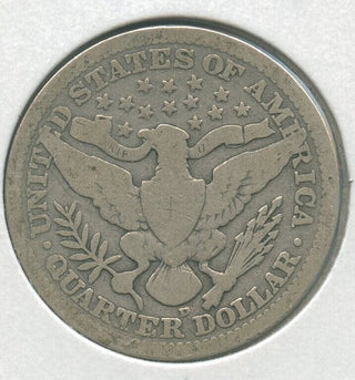 1907-D Silver Barber Quarter 25c Denver Mint - KR155