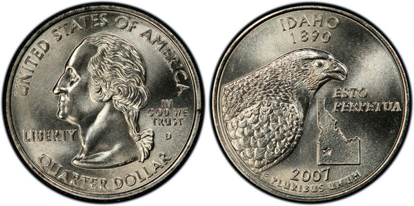 2007-D Idaho Statehood Quarter 25C Uncirculated Coin Denver mint 086