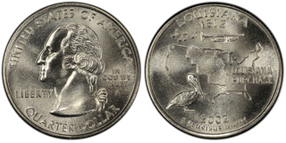 2002-P Louisiana State Quarter - Uncirculated - Philadelphia Mint 035