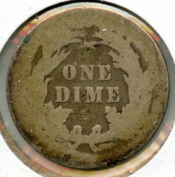 1891 Seated Liberty Silver Dime - BX533