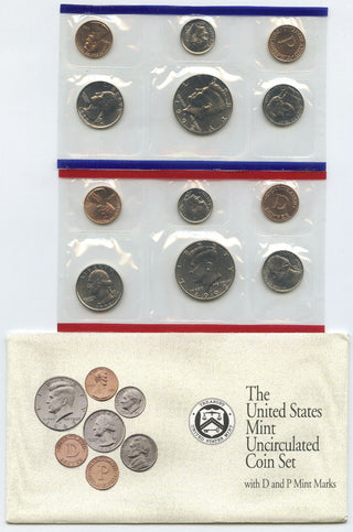 1992 Uncirculated US OGP Mint 10- Coin Set United States Philadelphia and Denver