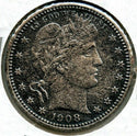 1908 Barber Silver Quarter - Philadelphia Mint - BP791