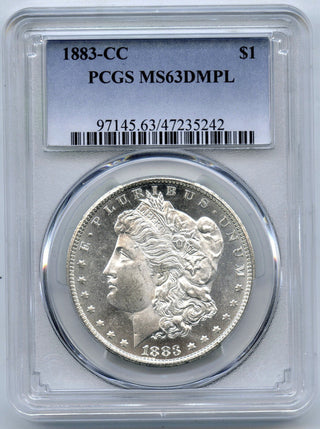 1883-CC Morgan Silver Dollar PCGS MS63 DMPL Certified - Carson City Mint - E509