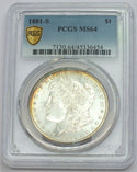 1881-S Morgan Silver Dollar PCGS MS64 Toning Toned - San Francisco Mint - B205
