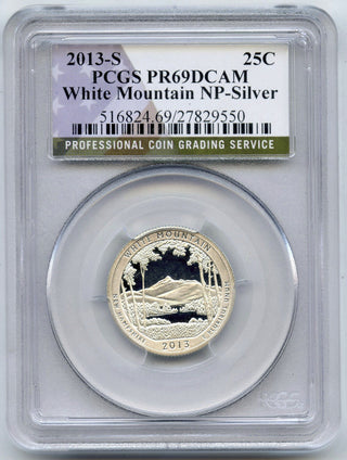2013-S White Mountain National Park Proof Silver Quarter PCGS PR69 DCAM - E513