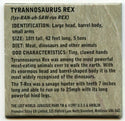 Jurassic Park Lost World #1 Coin Medal Tyrannosaurus Rex 1997 Tetley - BP677