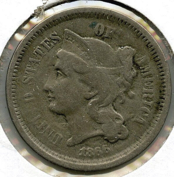1866 3-Cent Nickel - Three Cents - A539
